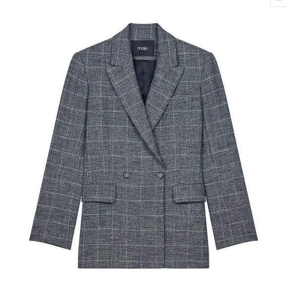 Maje Vincio Fitted Check Blazer - Picture 5 of 16